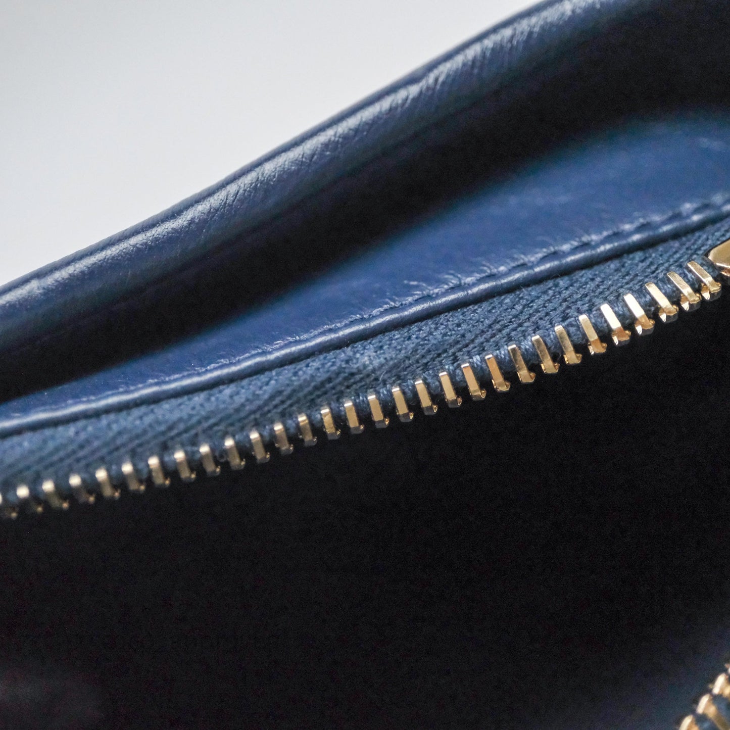 Chanel Quilted Small Gabrielle Hobo Navy Aged Calfskin Mixed Hardware