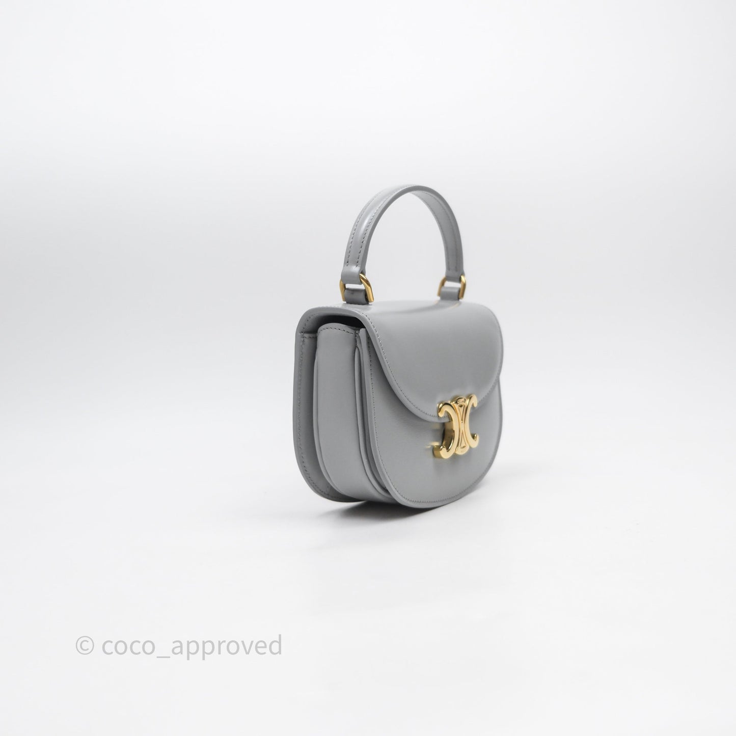 Celine Mini Besace Clea Grey Shiny Calfskin