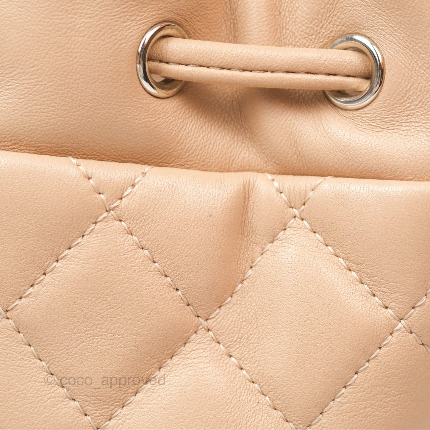Chanel Quilted Small Urban Spirit Backpack Beige Lambskin Silver Hardware