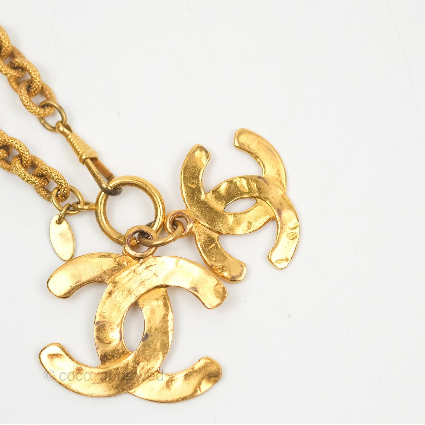 Chanel Vintage CC Necklace Gold Tone