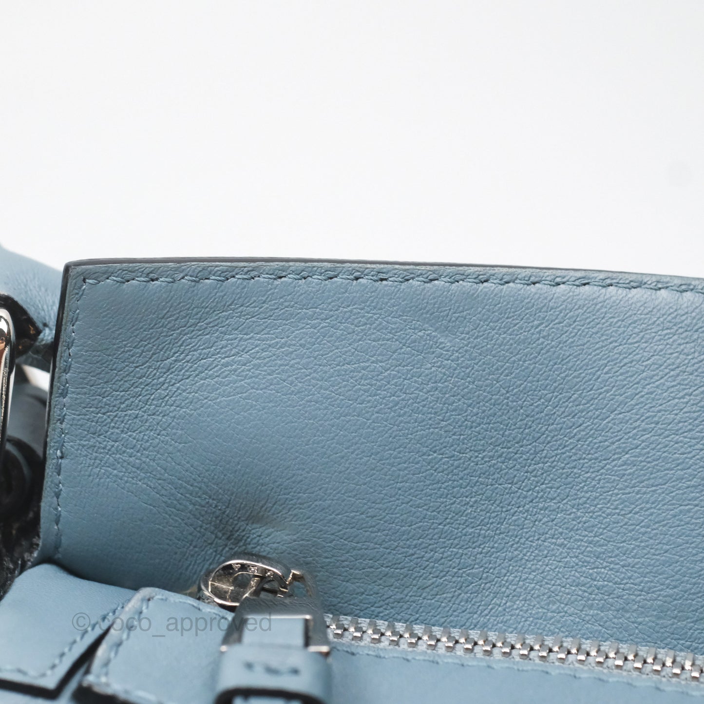 Loewe Small Puzzle Bag Blue Calfskin Silver Hardware