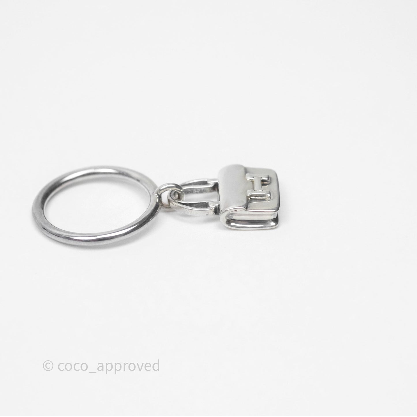 Hermès Amulettes Constance Ring in Sterling Silver Size 53