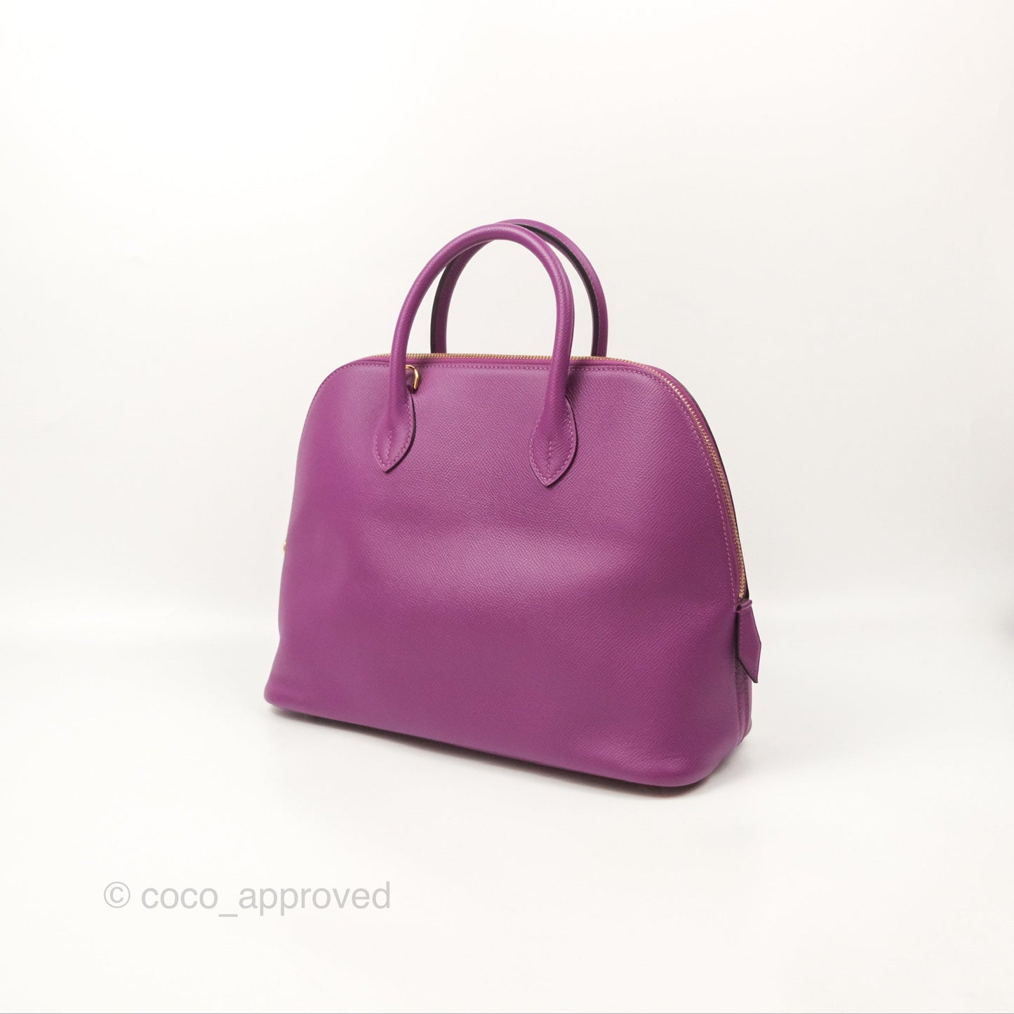Hermès Bolide 1923 31 Purple Epsom Palladium Hardware