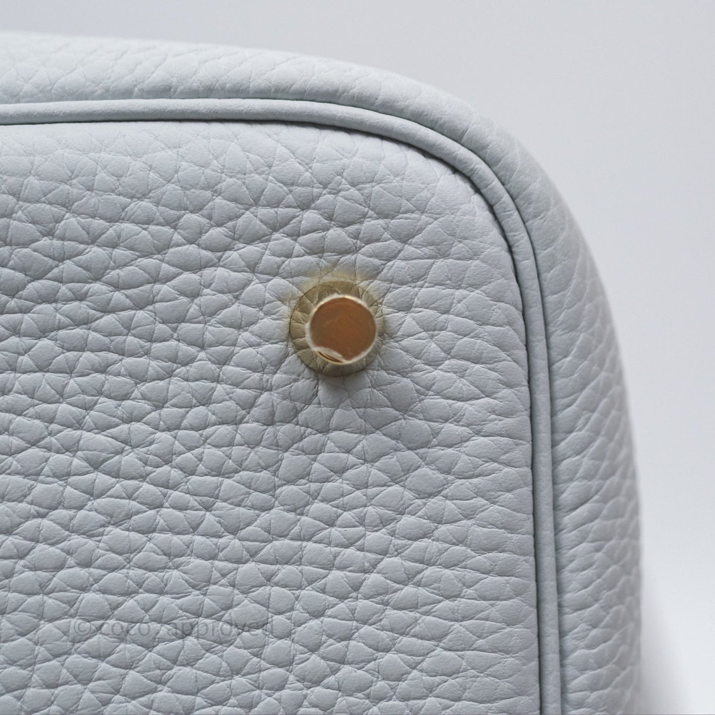 Hermès Picotin Lock 22 Bleu Pale 08 Clemence Gold Hardware