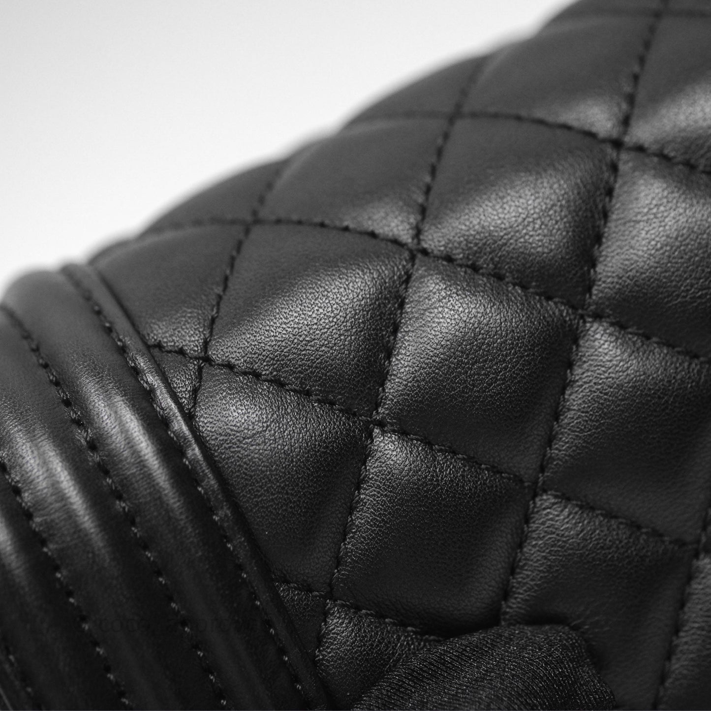 Chanel Small Boy Black Lambskin Aged Gold Hardware
