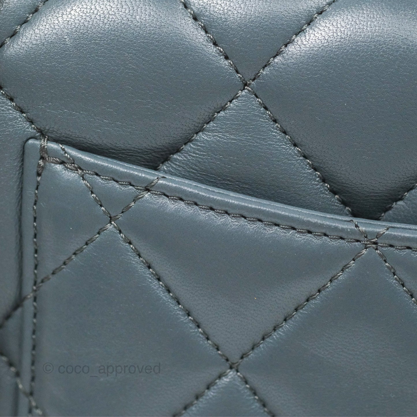 Chanel Small Trendy CC Grey Blue Lambskin Gold Hardware