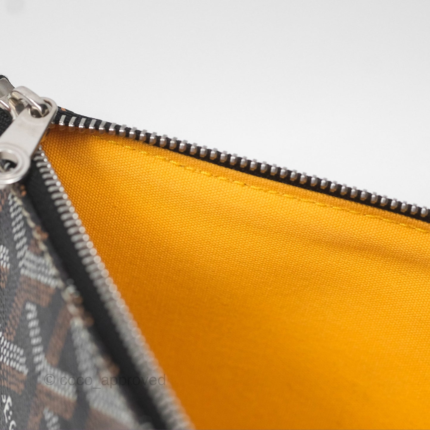 Goyard Sénat MM Pouch Black/ Tan
