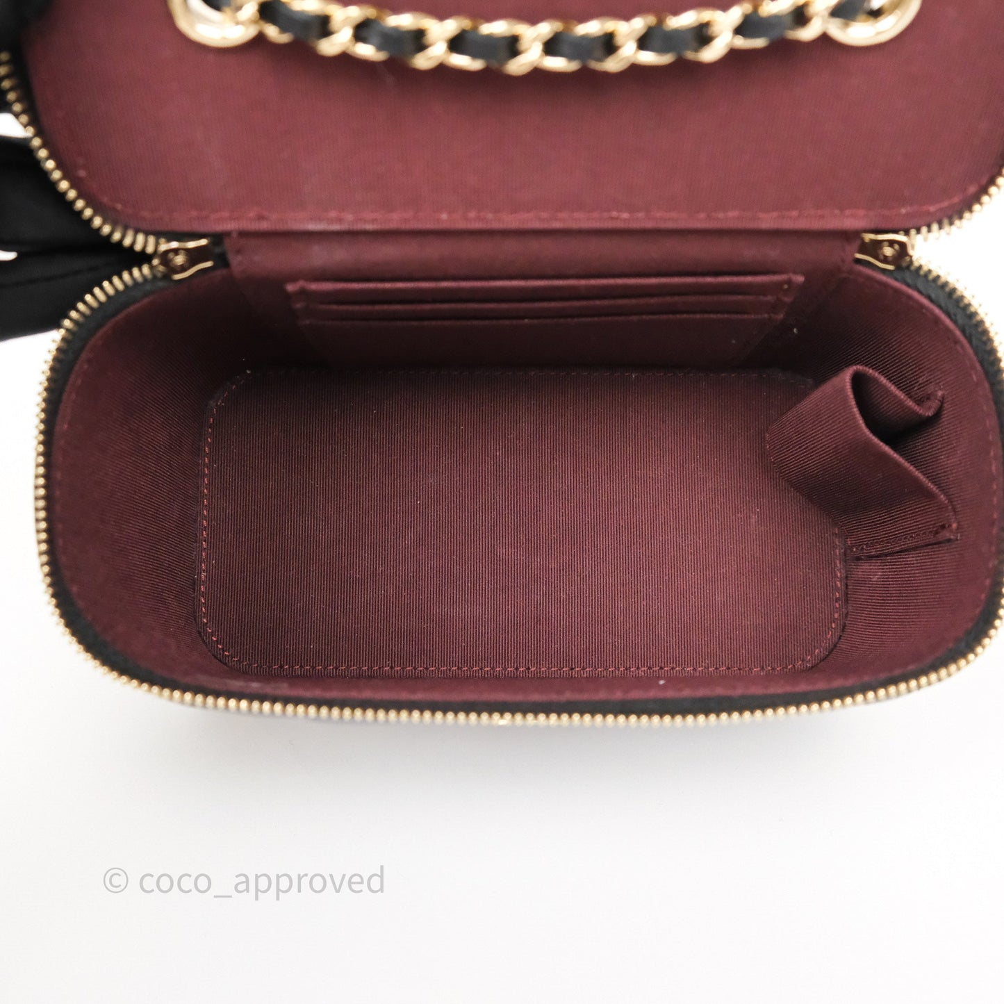 Chanel Classic Vanity with Chain Black Lambskin Gold Hardware