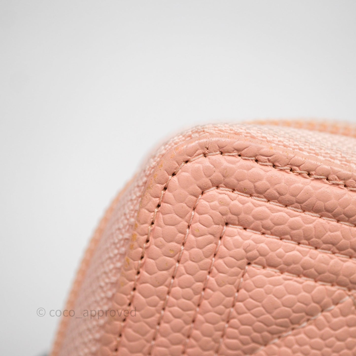 Chanel Boy Zip Long Wallet Pink Caviar Gold Hardware