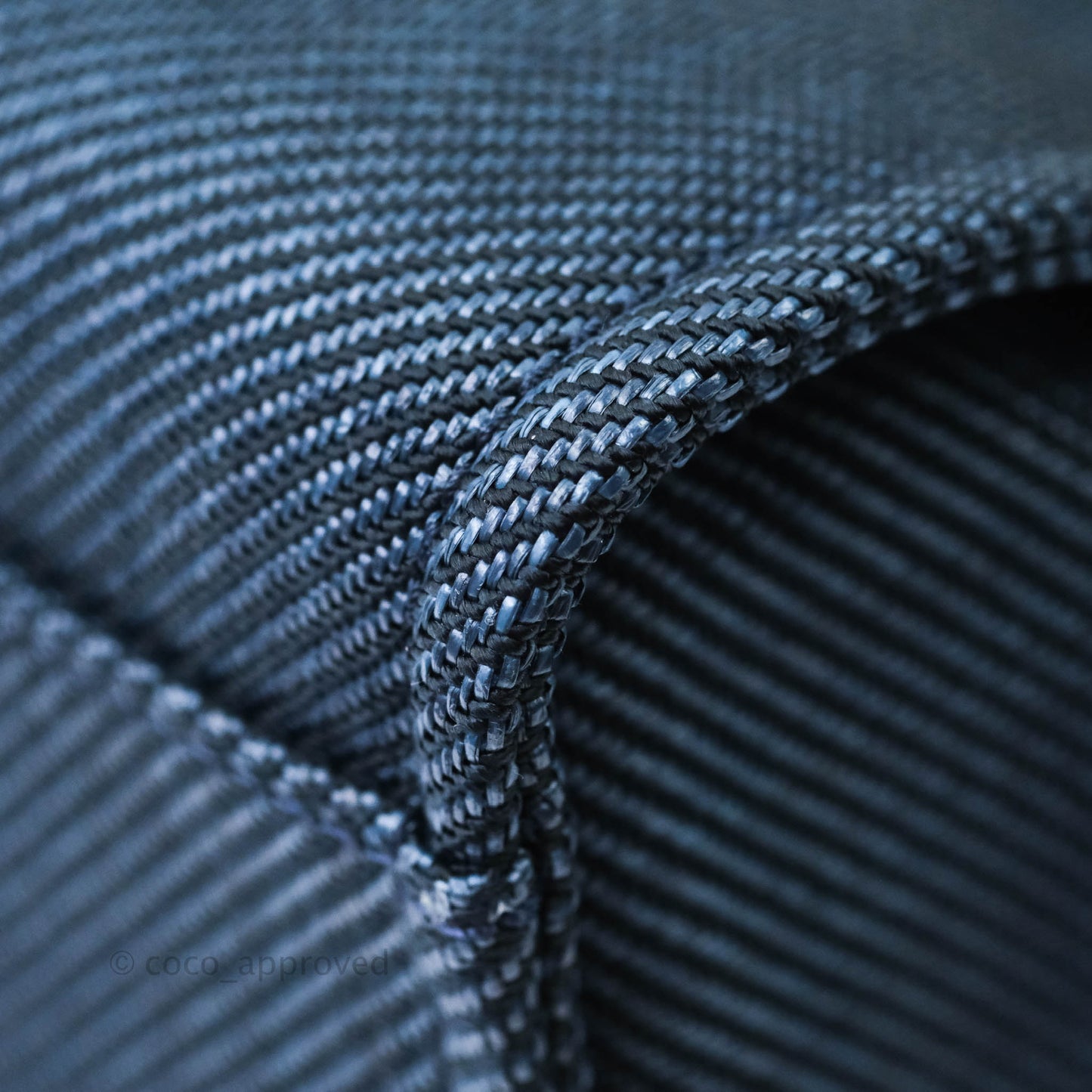 Chanel Canvas Large Deauville Tote Navy Blue
