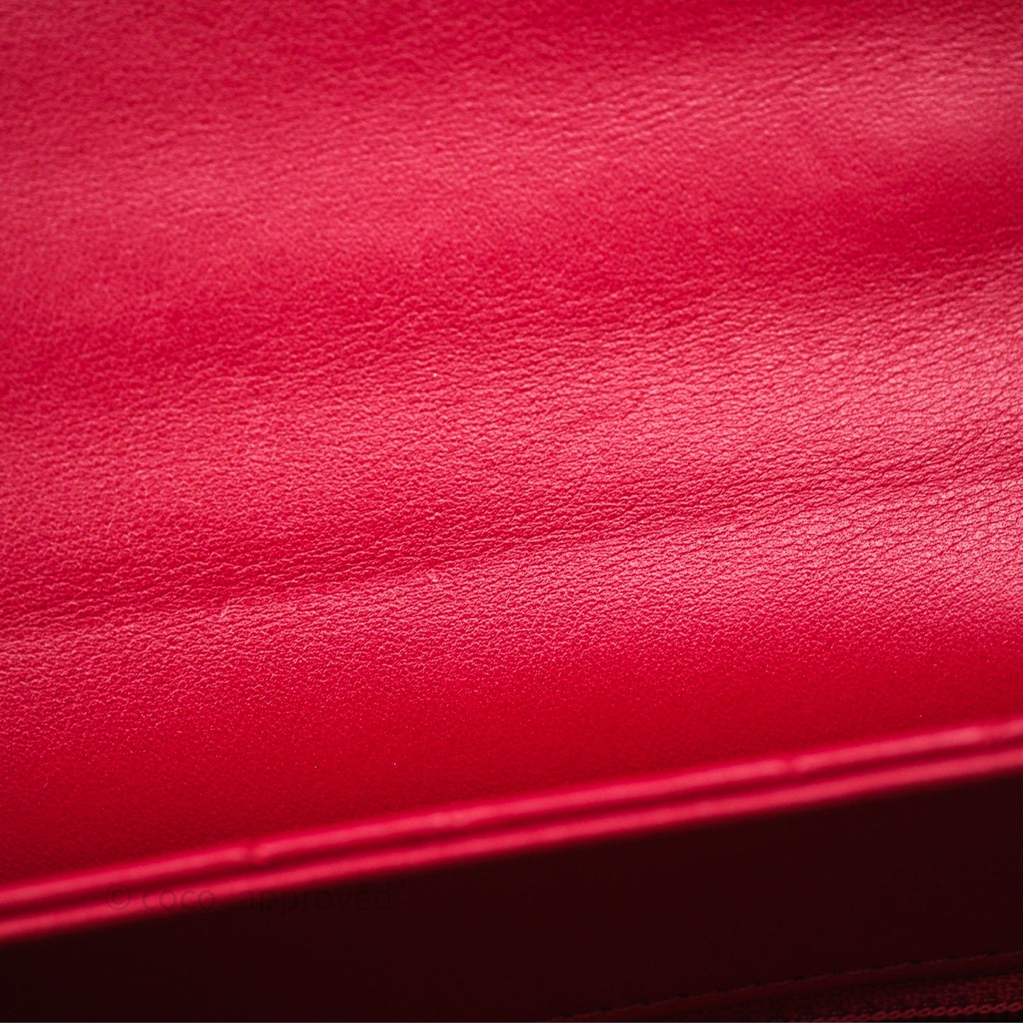 Chanel Quilted Flap Bag  with Pearl Logo Top Handle Red Lambskin Aged Gold Hardware