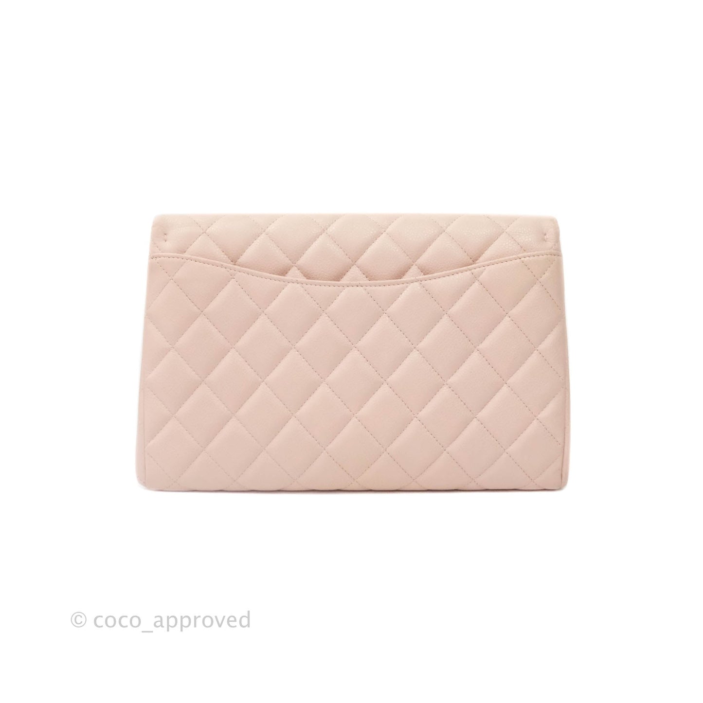 Chanel Quilted Clutch with Chain Sakura Pink Silver Hardware