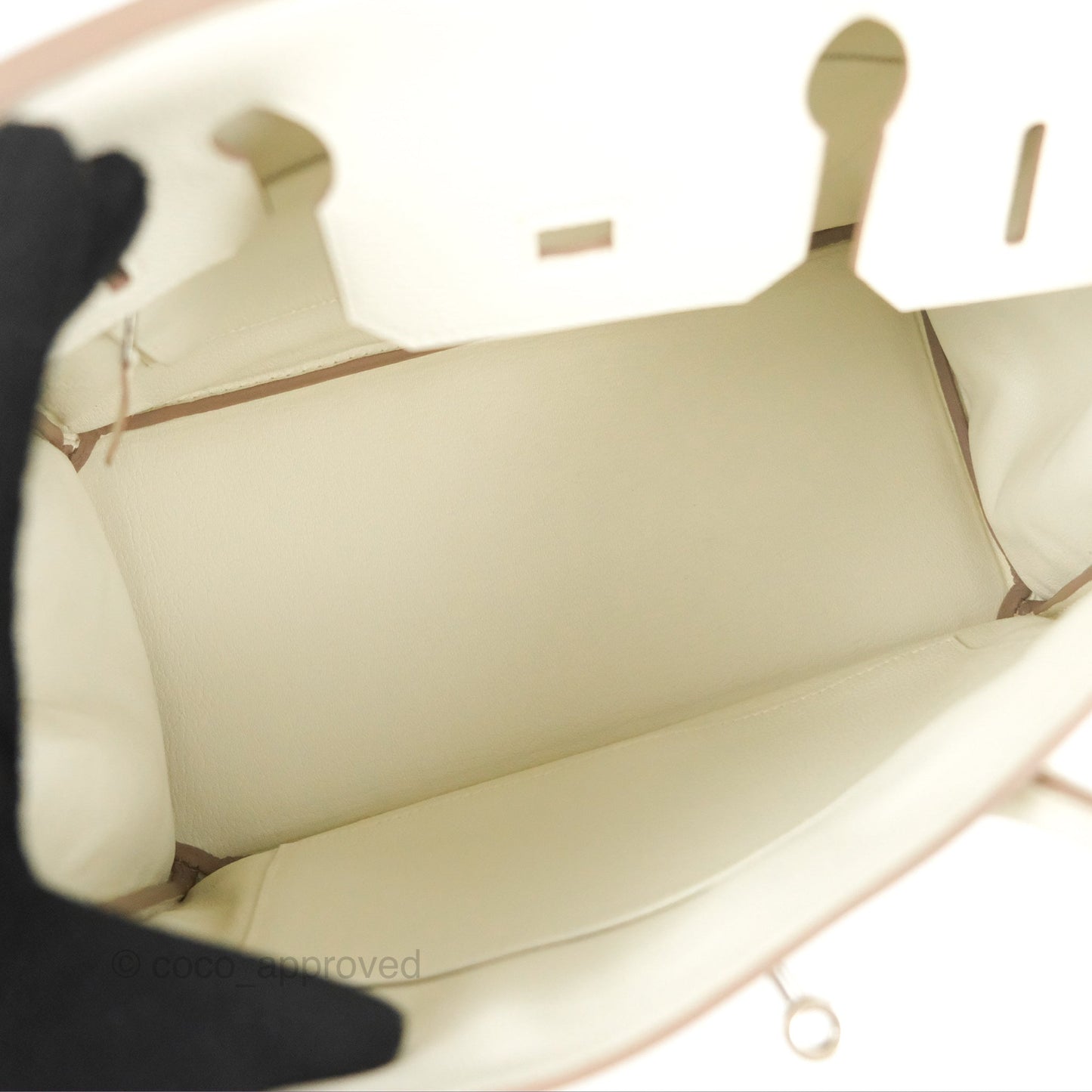 Hermès Retourne Birkin 30 Mushroom Togo Palladium Hardware