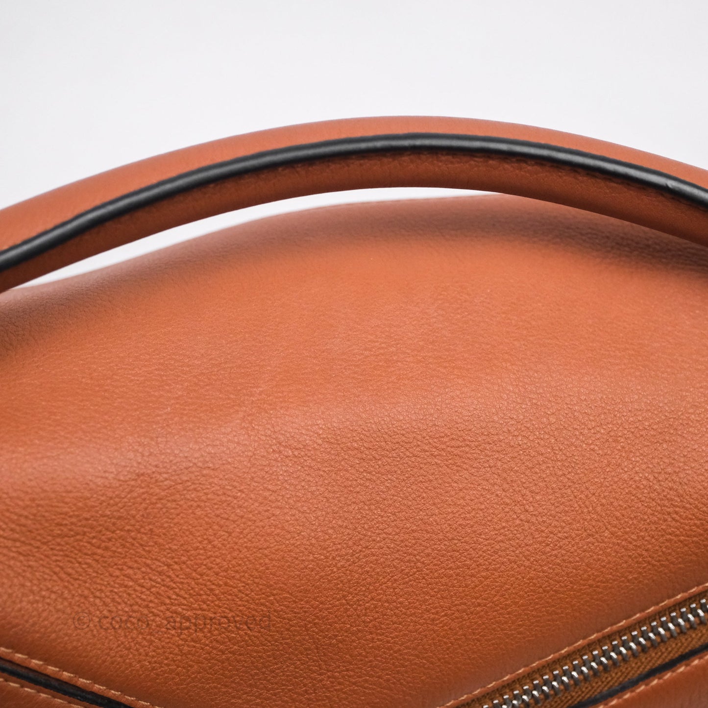 Loewe Small Puzzle Bag Tan Calfskin Silver Hardware