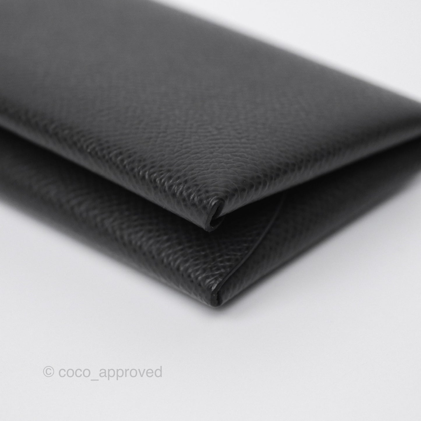 Hermès Calvi Duo Compact Card Holder Graphite 88 Epsom