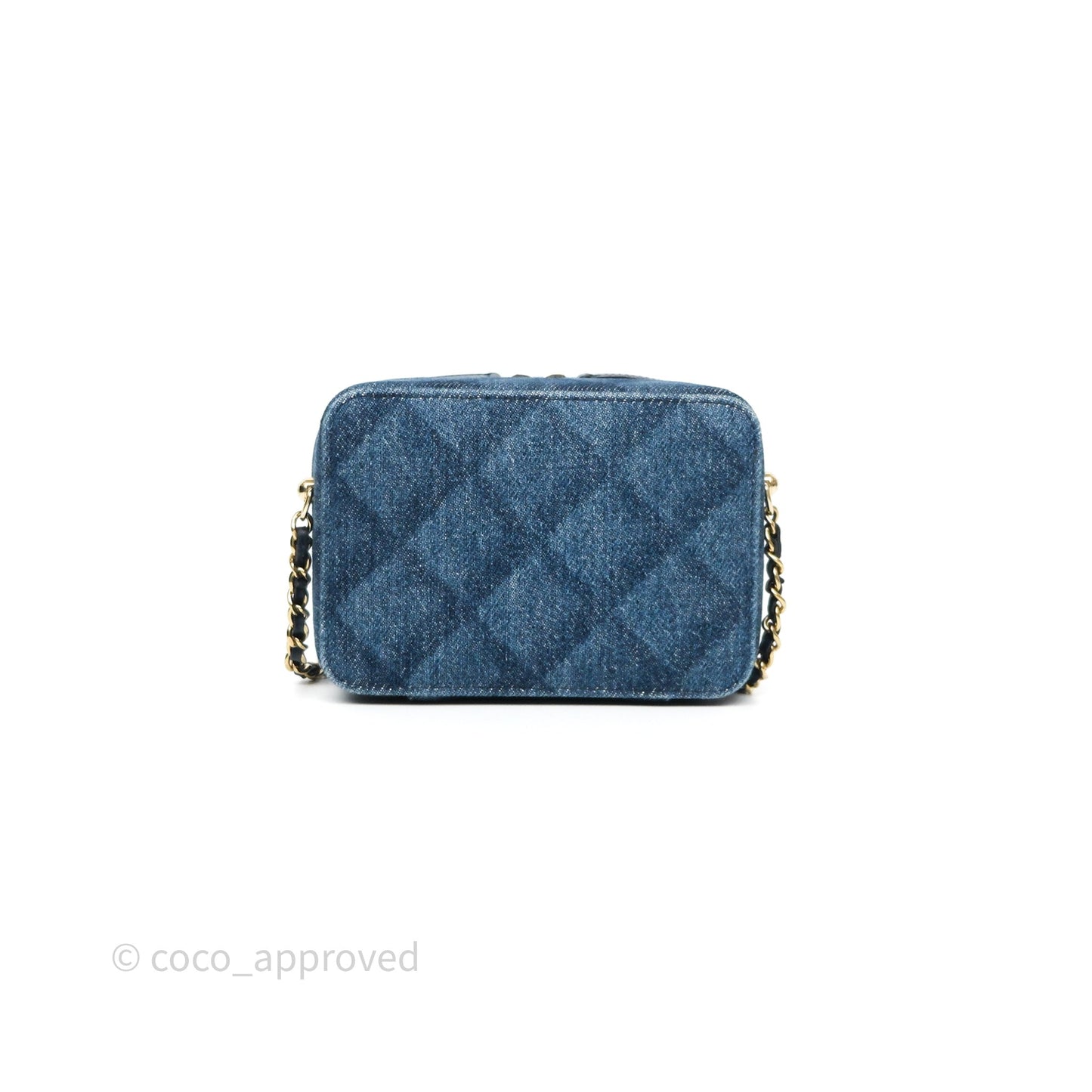 Chanel Camera Bag Quilted Denim Gold Hardware