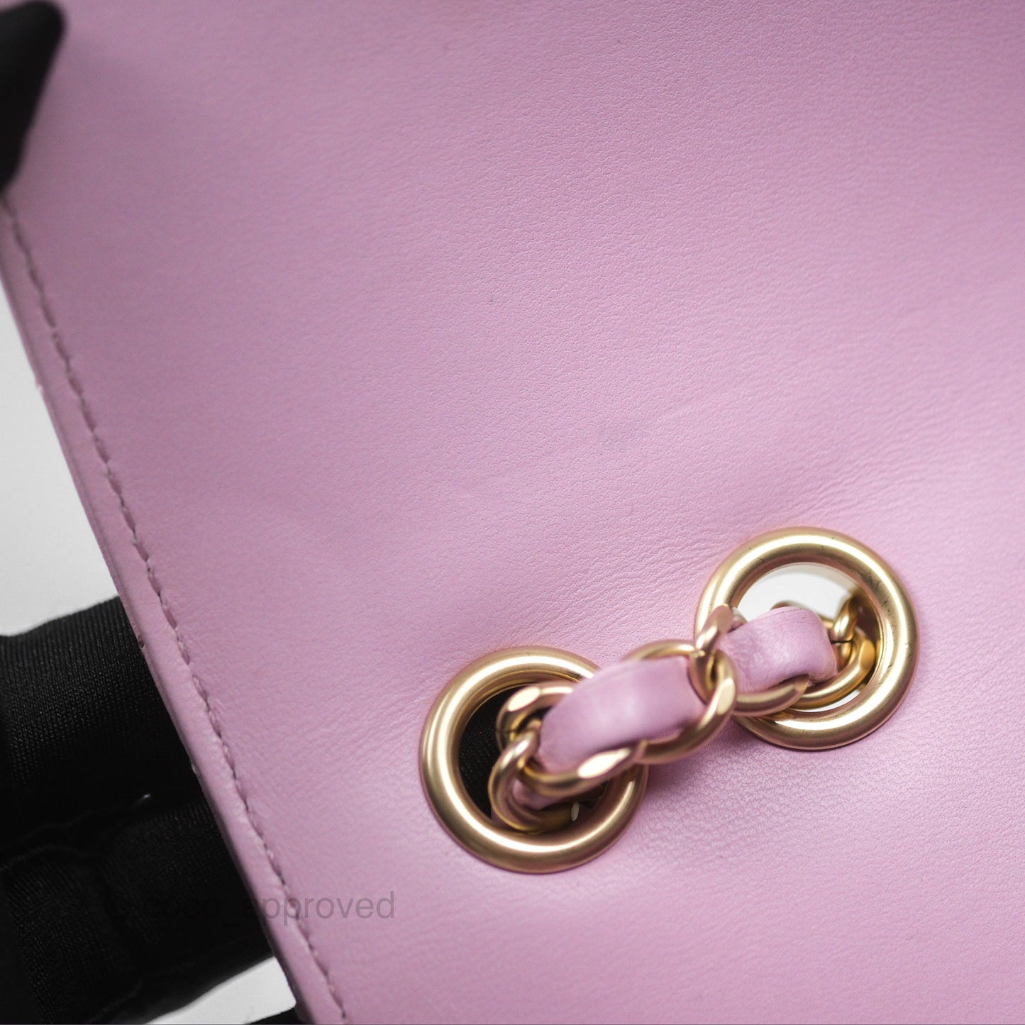 Chanel Quilted Flap Bag Pink Lambskin Aged Gold Hardware