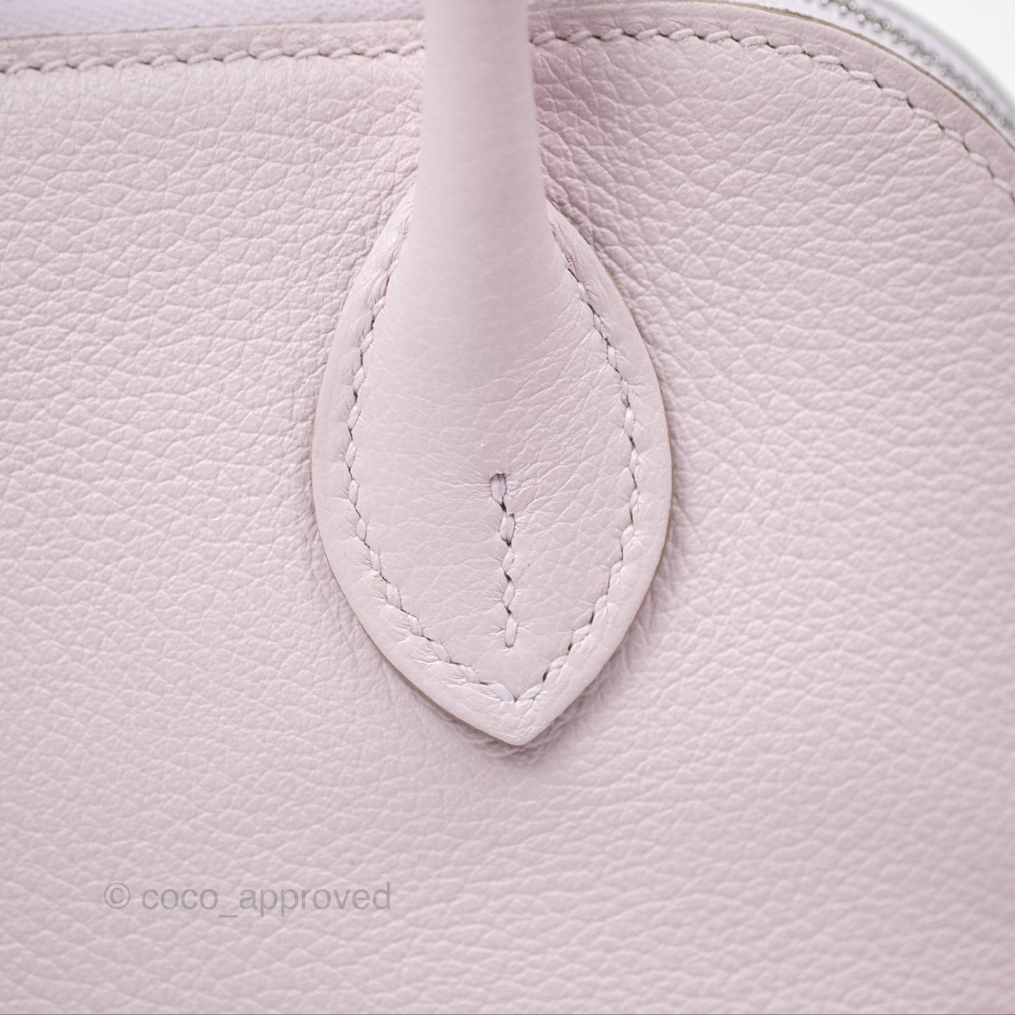 Hermès Bolide Mini 1923 Evercolor Mauve Pale 09/ Caramel 28 Palladium Hardware