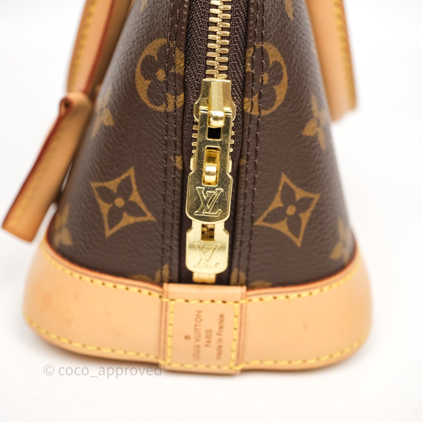 Louis Vuitton Monogram Alma BB Bag Gold Hardware
