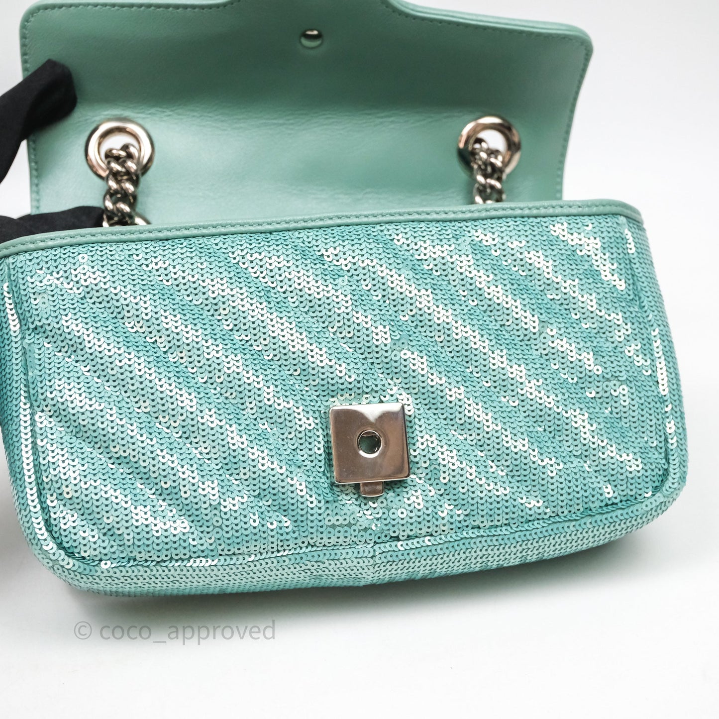 Gucci Mini Marmont Small Sequin Silver Hardware