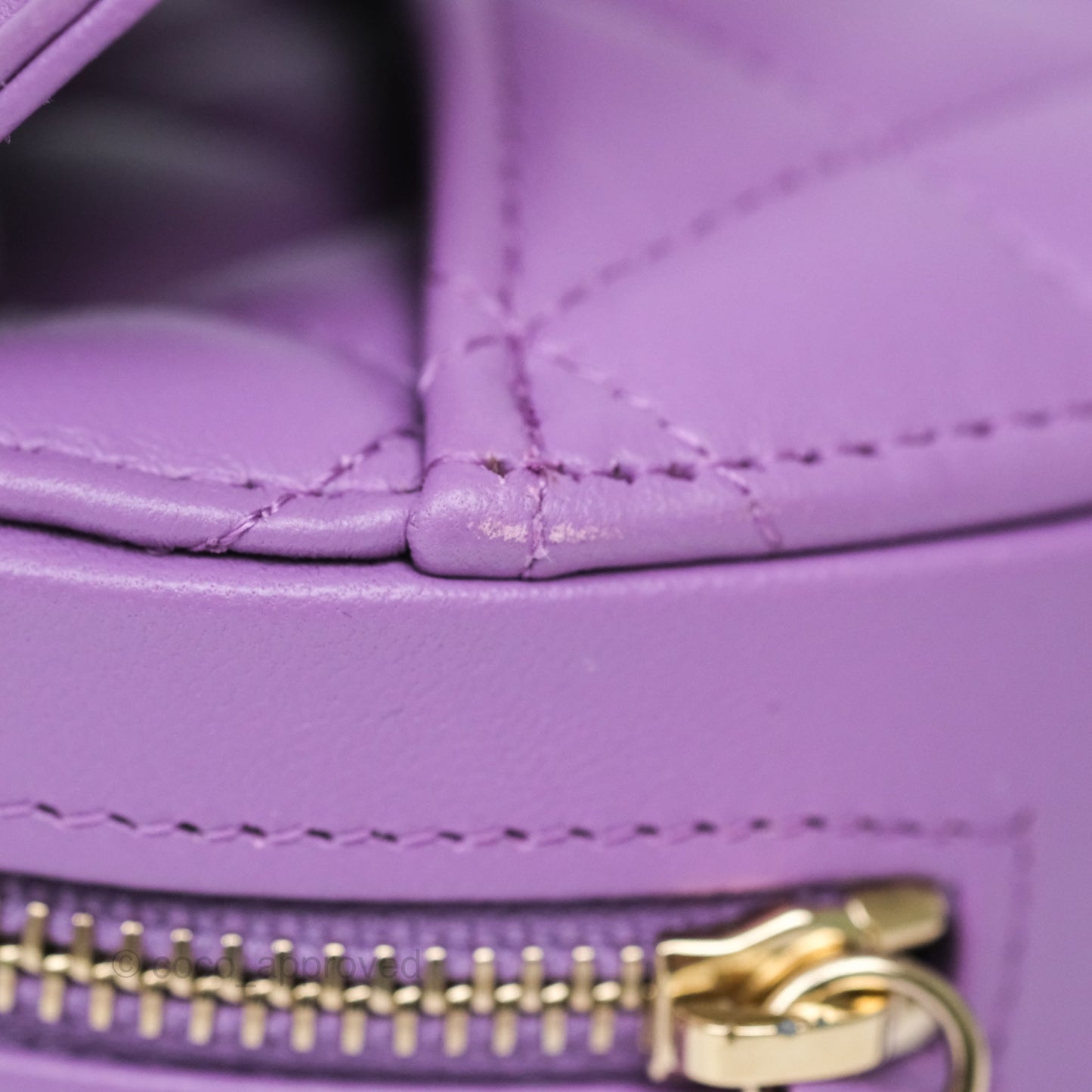 Chanel Small Heart Bag Purple Lambskin Gold Hardware 22S