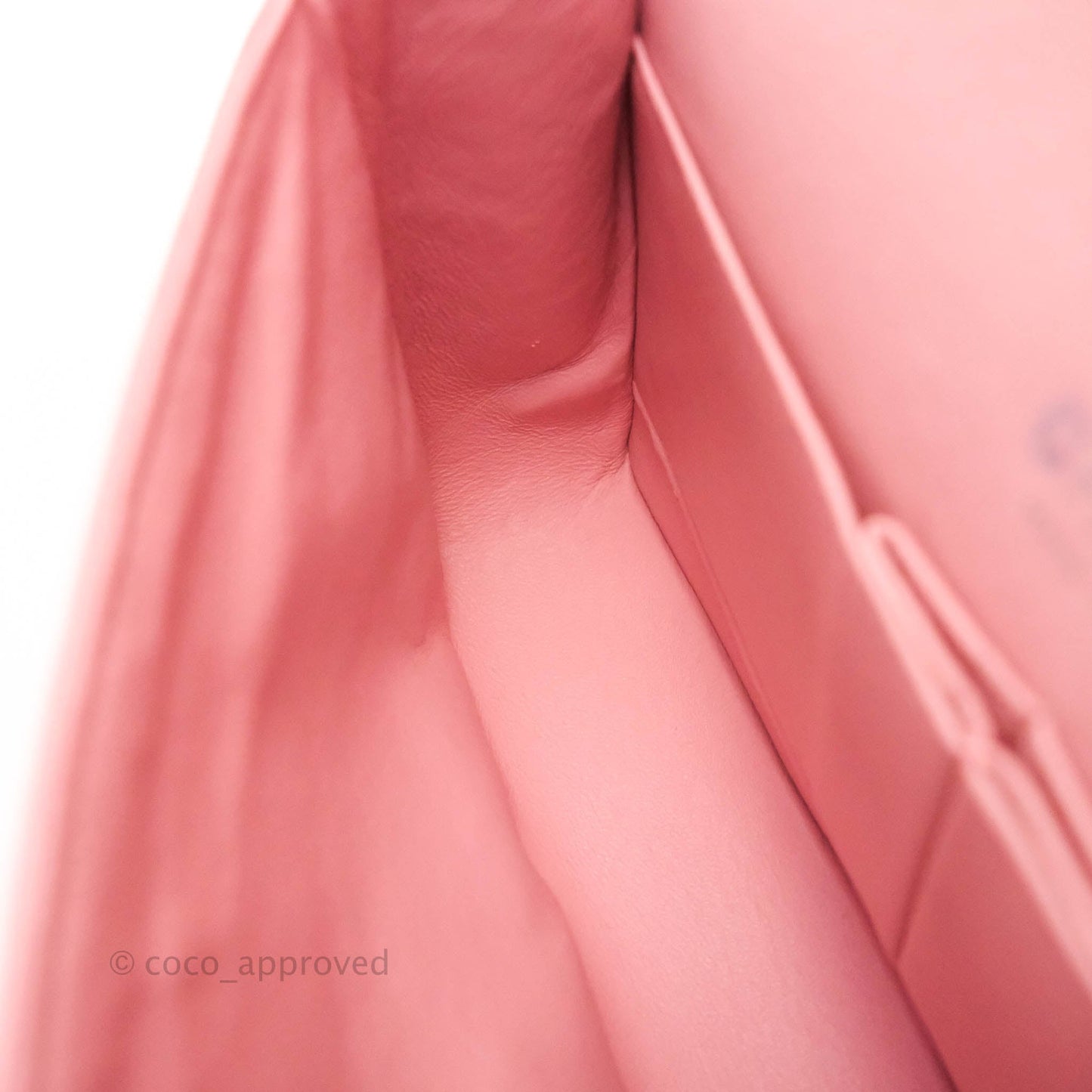 Chanel Quilted M/L Medium Double Flap Pink Caviar Silver Hardware