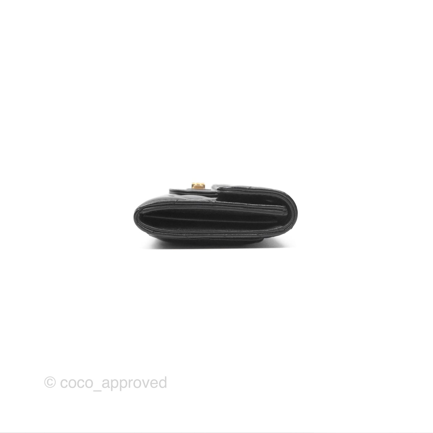 Chanel Reissue Card Holder Black Aged Calfskin Gold Hardware