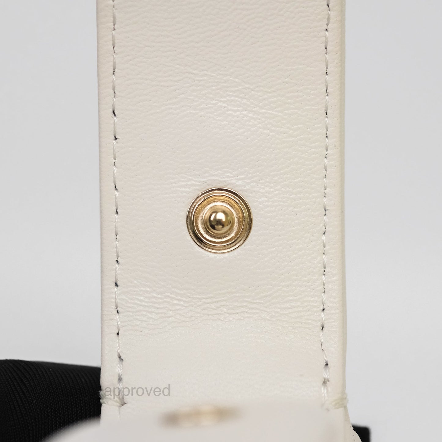 Chanel Chain Around Mini Hobo Pouch White Lambskin Gold Hardware 23C