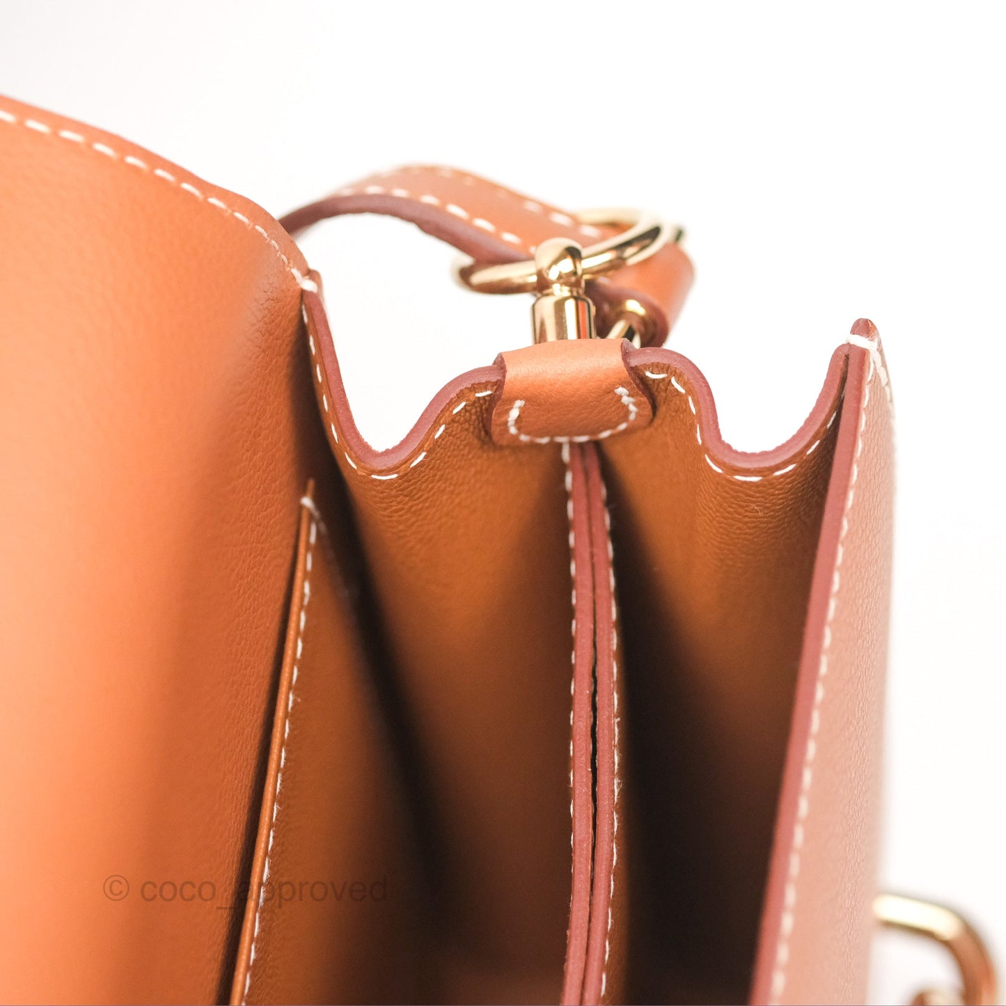 Hermès Roulis 23 Gold Evercolor Gold Hardware
