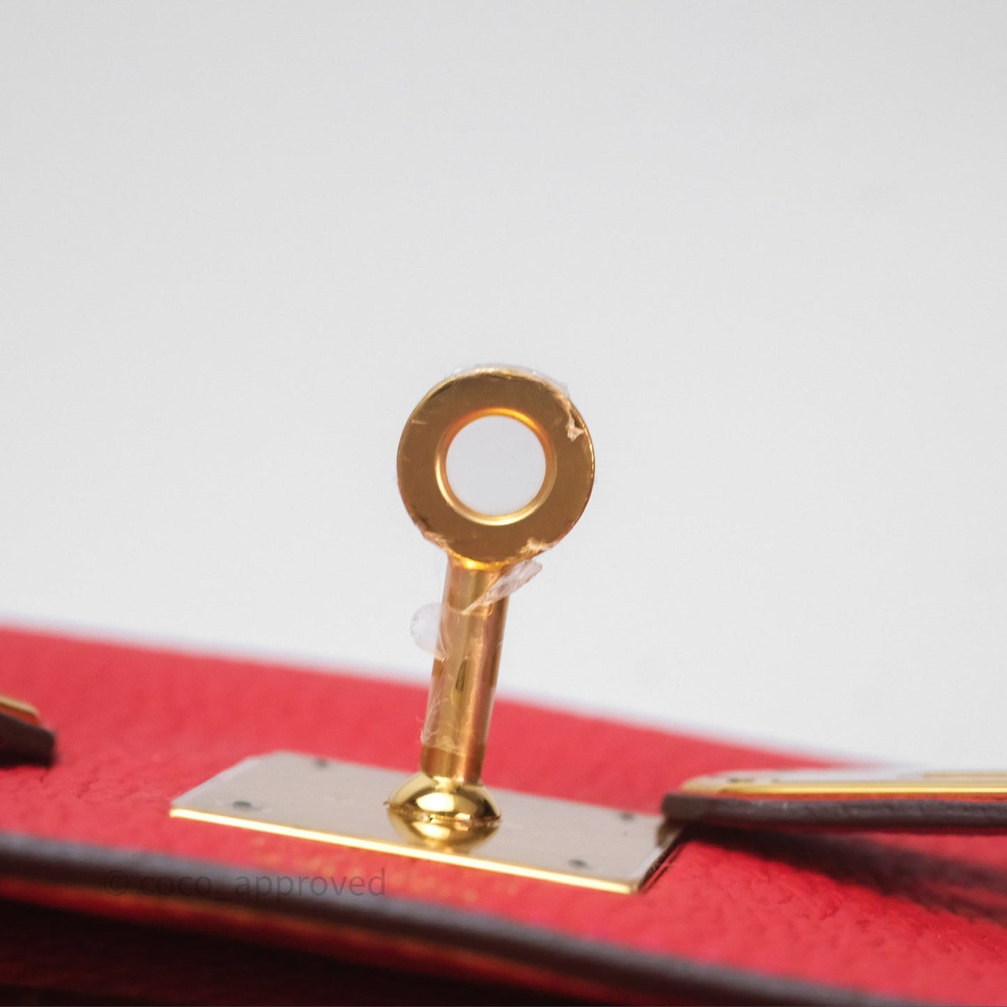 Hermès Kelly 28 Retourne Geranium D5 Togo Gold Hardware