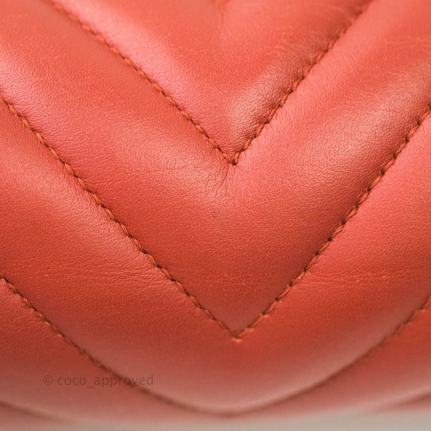 Chanel Small Statement Chevron Flap Bag Red Lambskin Gold Hardware