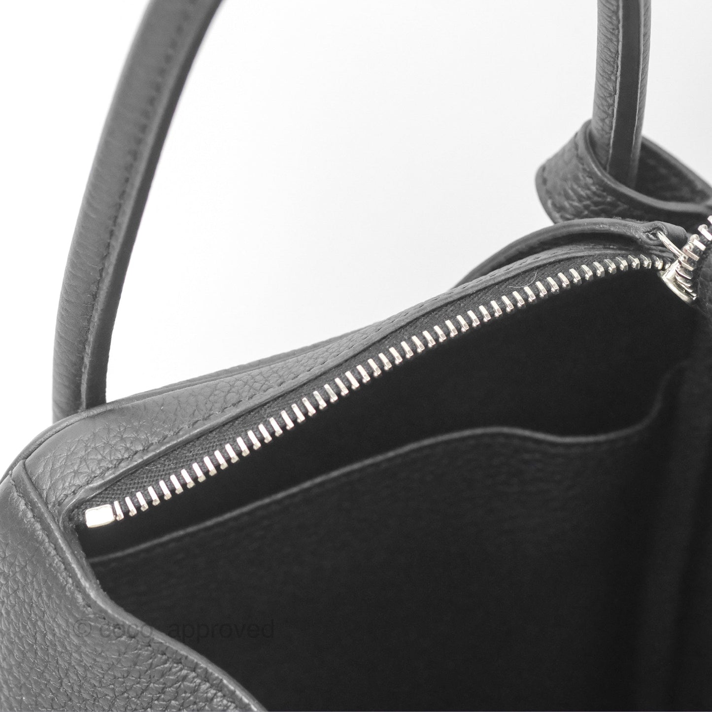 Hermès Lindy 30 Black Clemence Palladium Hardware