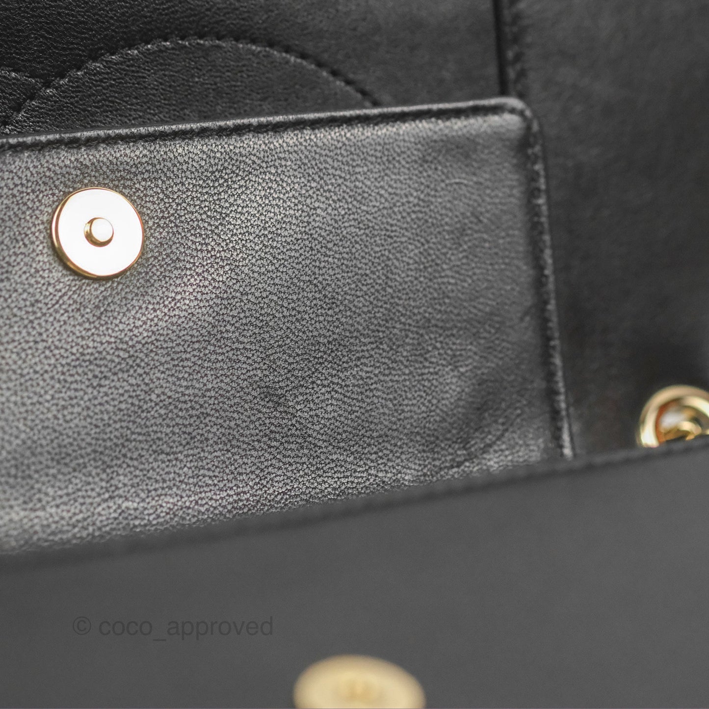 Chanel Chevron Mademoiselle Flap Bag Black Sheepskin Gold Hardware