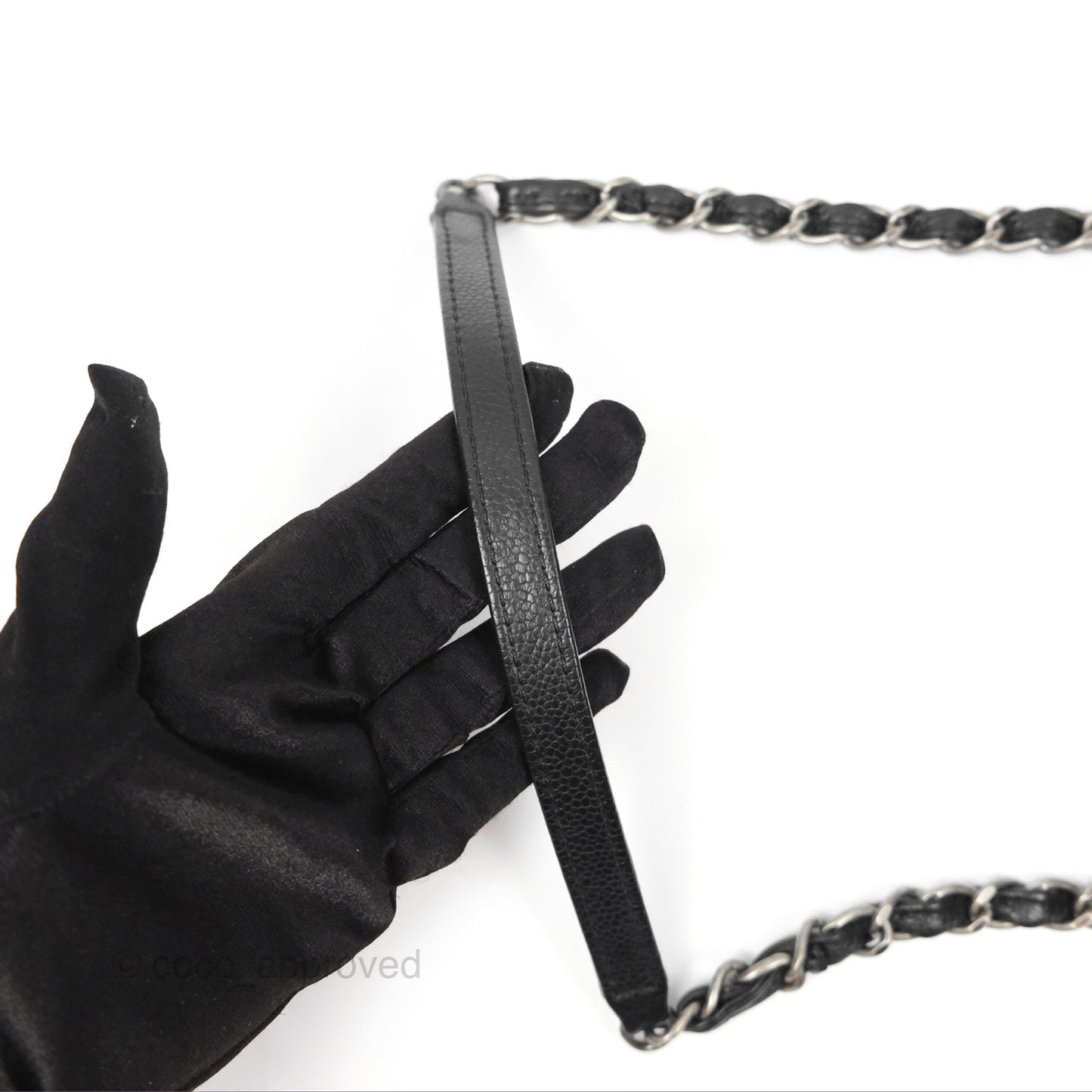 Chanel Top Handle Flap Bag Black Caviar Ruthenium Hardware