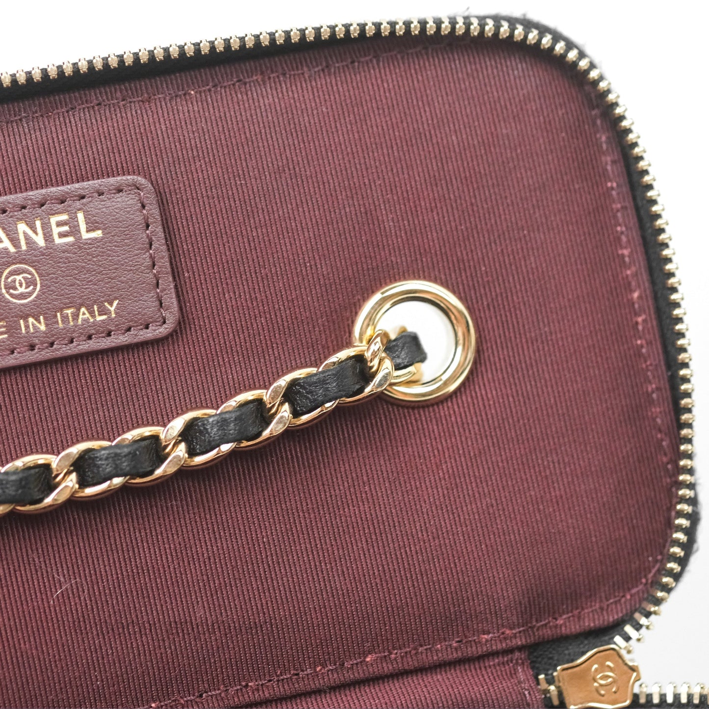 Chanel Vanity Rectangular Black Lambskin Gold Hardware