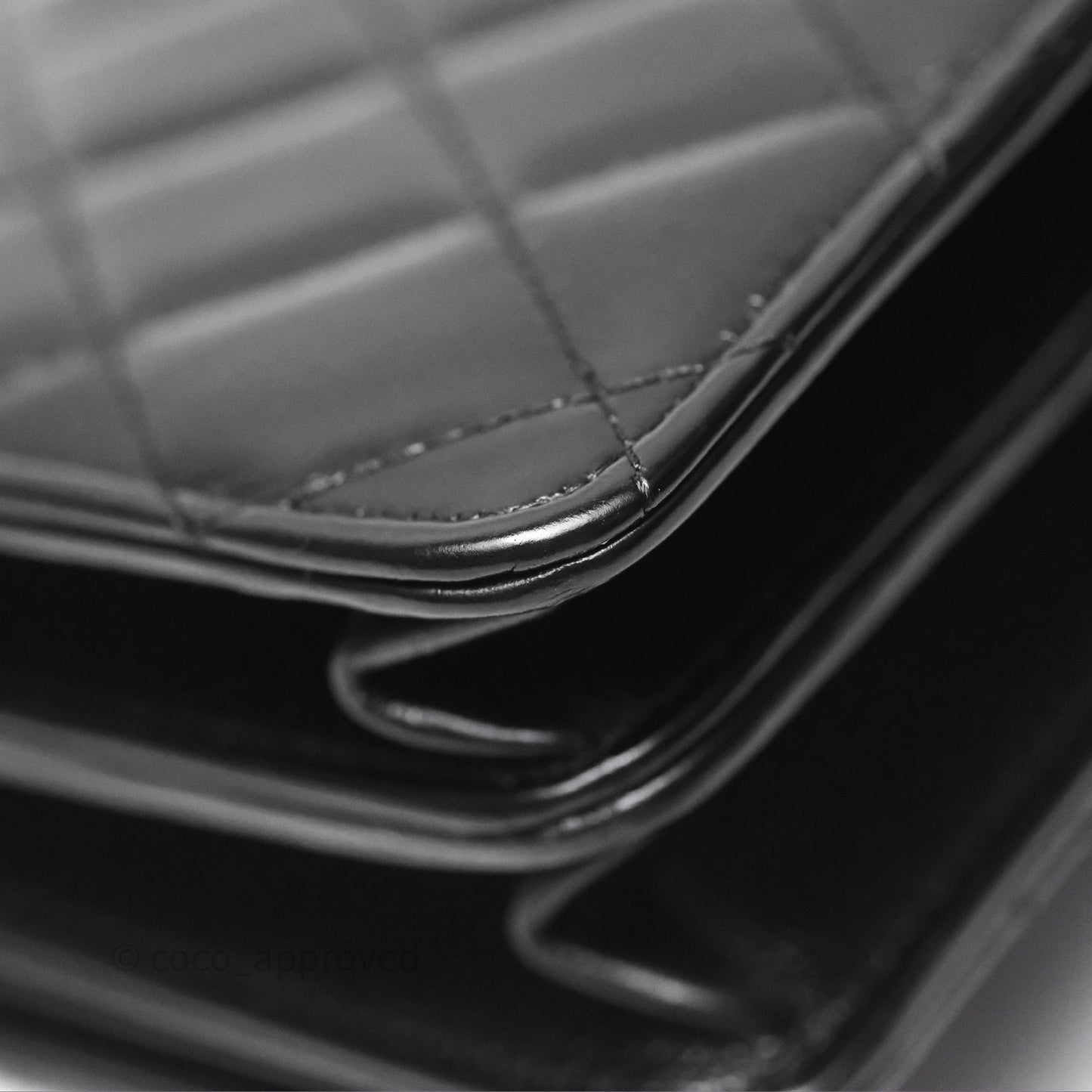 Chanel Mini Crystal Top Handle Wallet On Chain WOC Black Calfskin Gun Metal Hardware 23K