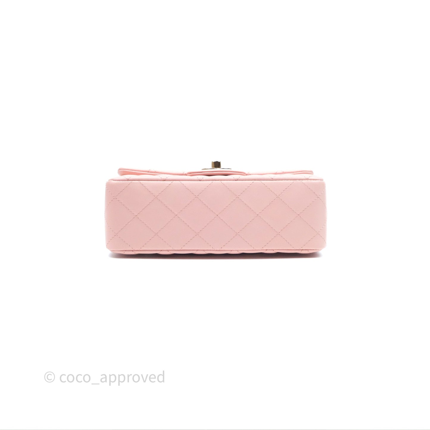 Chanel Quilted Mini Rectangular Flap Pink Lambskin Gold Hardware