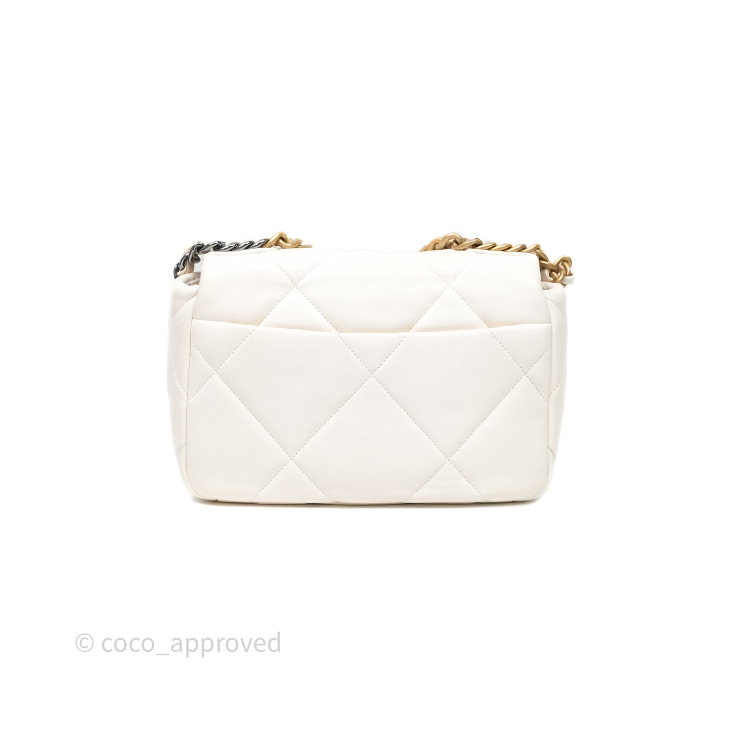 Chanel 19 Small Ivory White Mixed Hardware