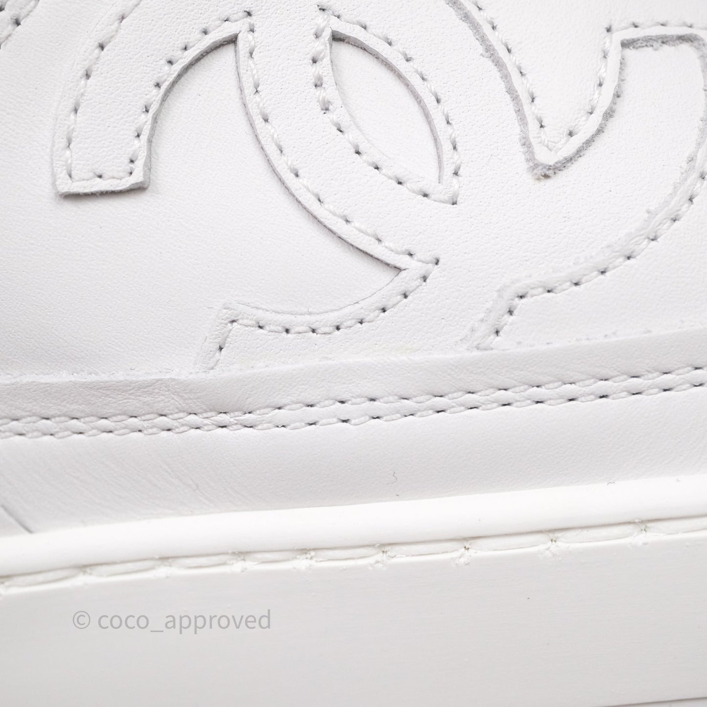 Chanel Logo Sneakers White Size 39
