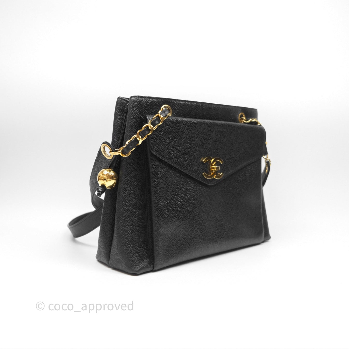 Chanel Vintage Tote Black 24K Gold Hardware