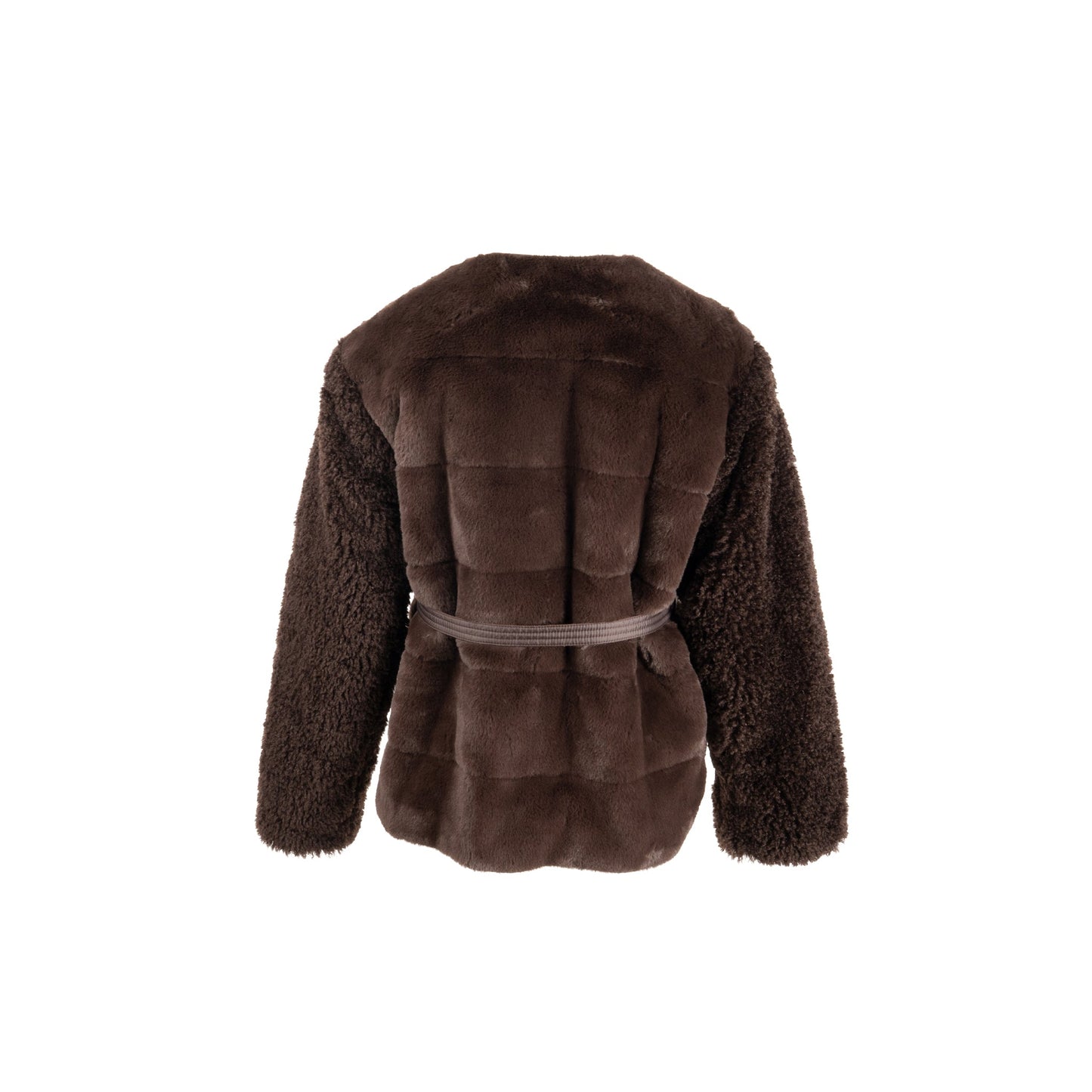 Moncler Size 1 Jouillat Teddy Short Down Jacket Polyester Dark Brown