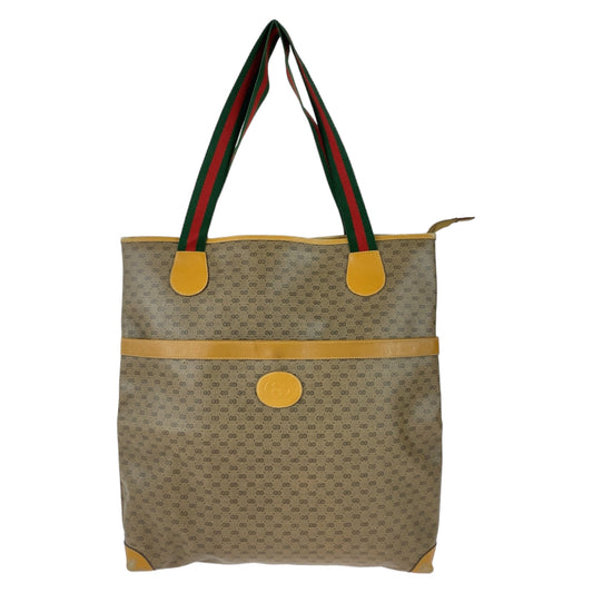 Luxury Gucci Trending 2025 Vintage GG Supreme Canvas/Leather Tote Shoulder Bag