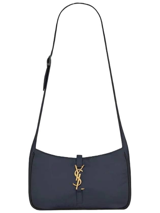 Luxury Saint Laurent 5 A 7 Regenerated Nylon Shoulder Bag Navy