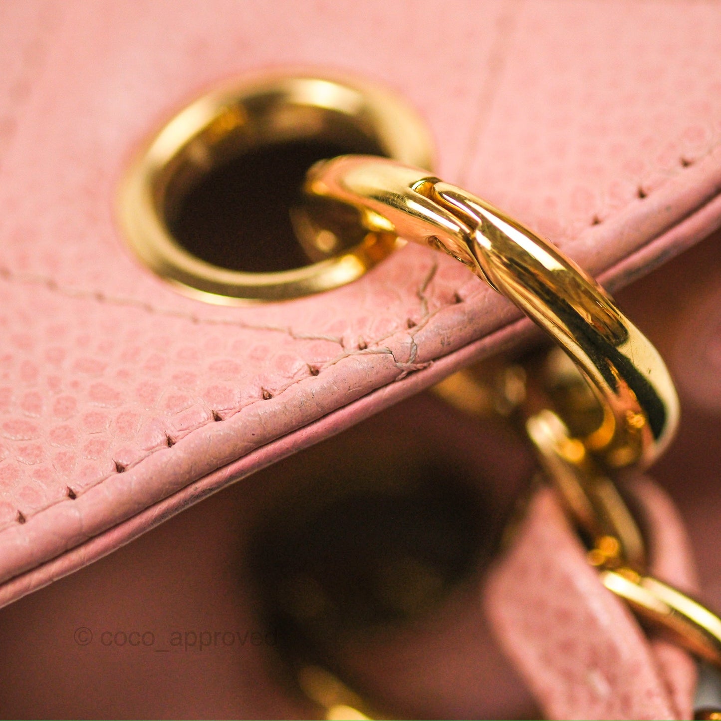Chanel Quilted Petit Shopping Tote PST Sakura Pink Caviar Gold Hardware