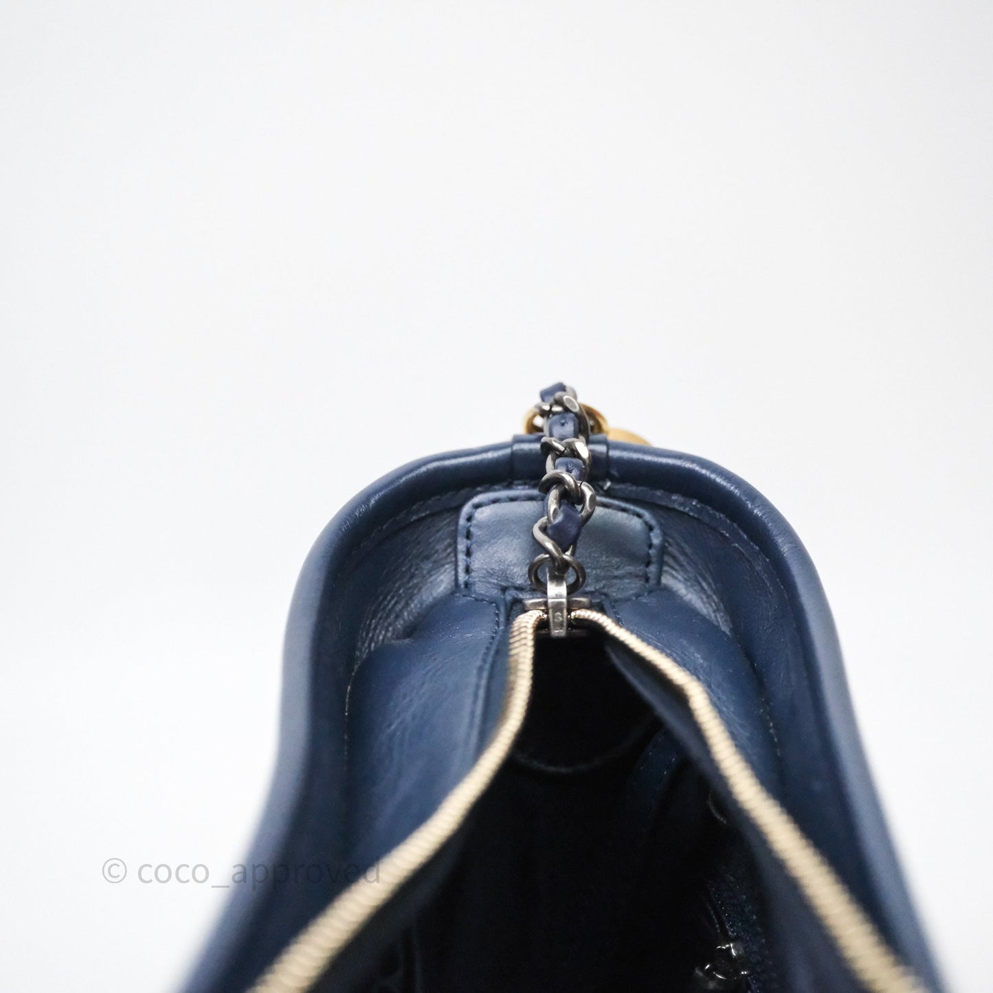 Chanel Quilted Small Gabrielle Hobo Navy Aged Calfskin Mixed Hardware