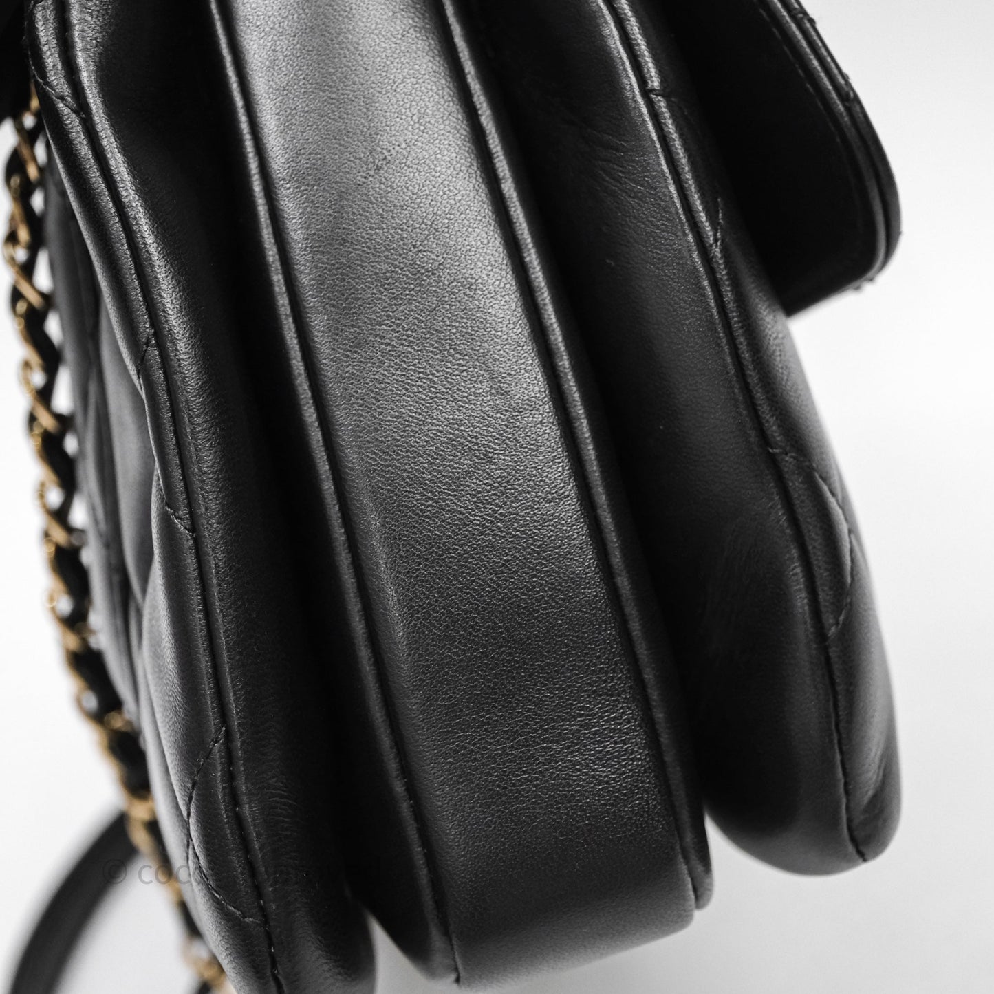 Chanel Small Trendy CC Black Lambskin Gold Hardware