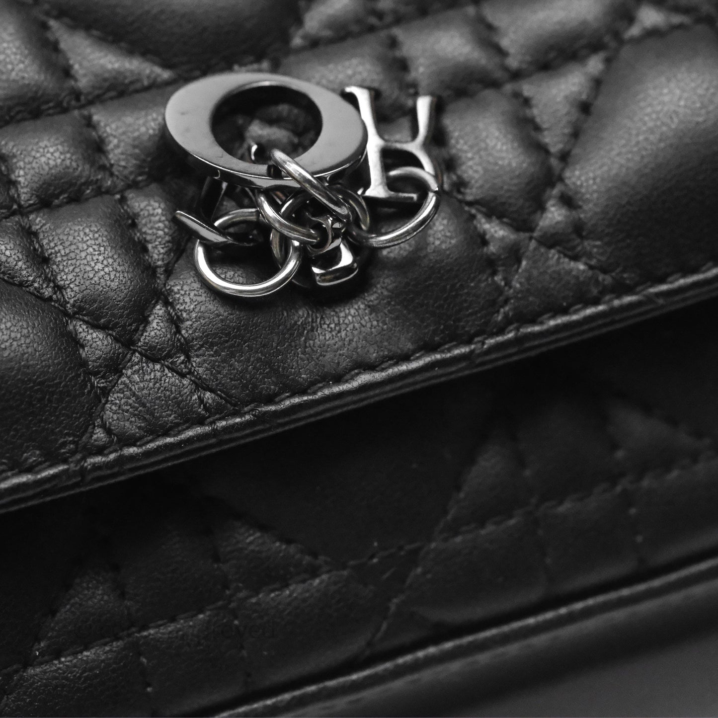Christian Dior Dior Talk Phone Pouch Black Cannage Lambskin