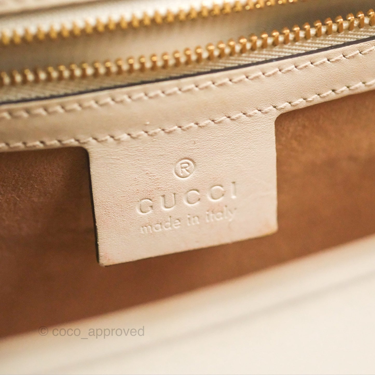 Gucci Calfskin Small Sylvie Shoulder Bag White
