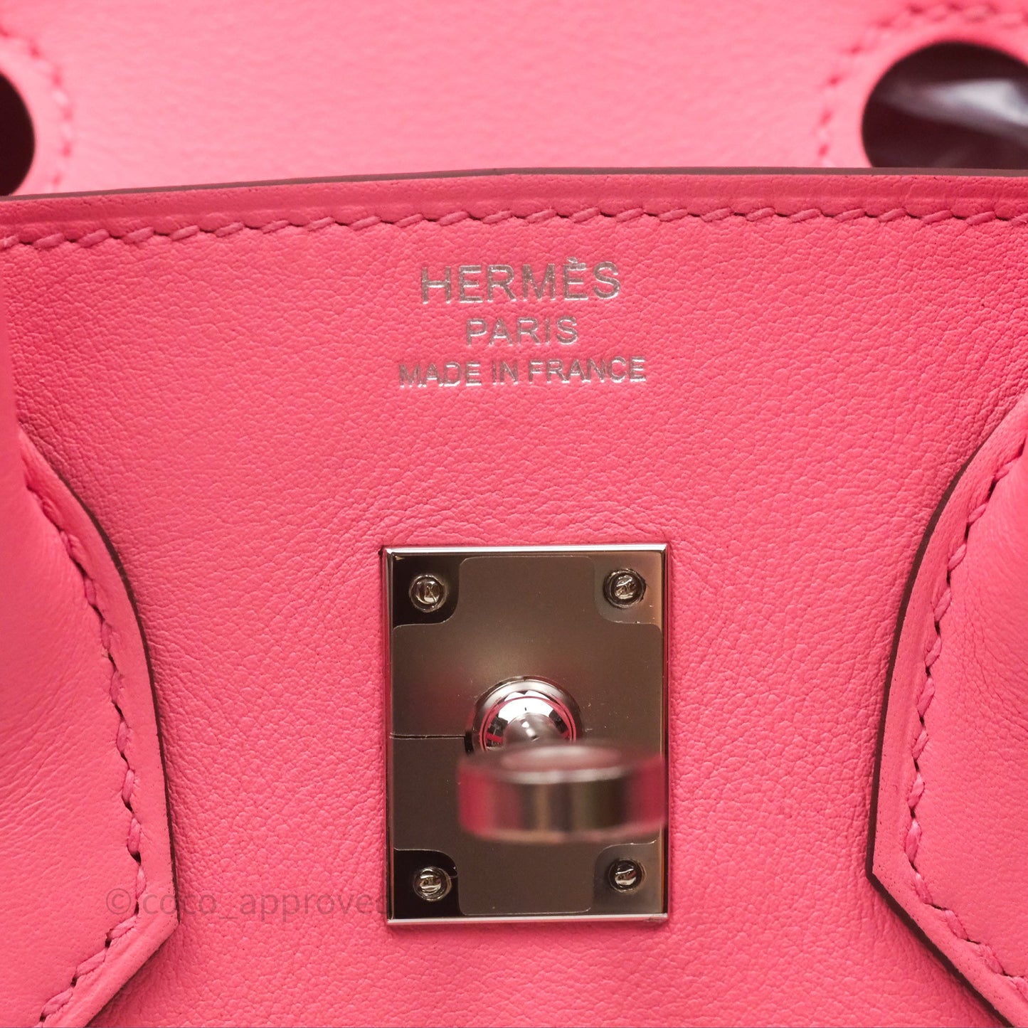 Hermès Birkin 25 Retourne Rose Azalee 8W Swift Palladium Hardware