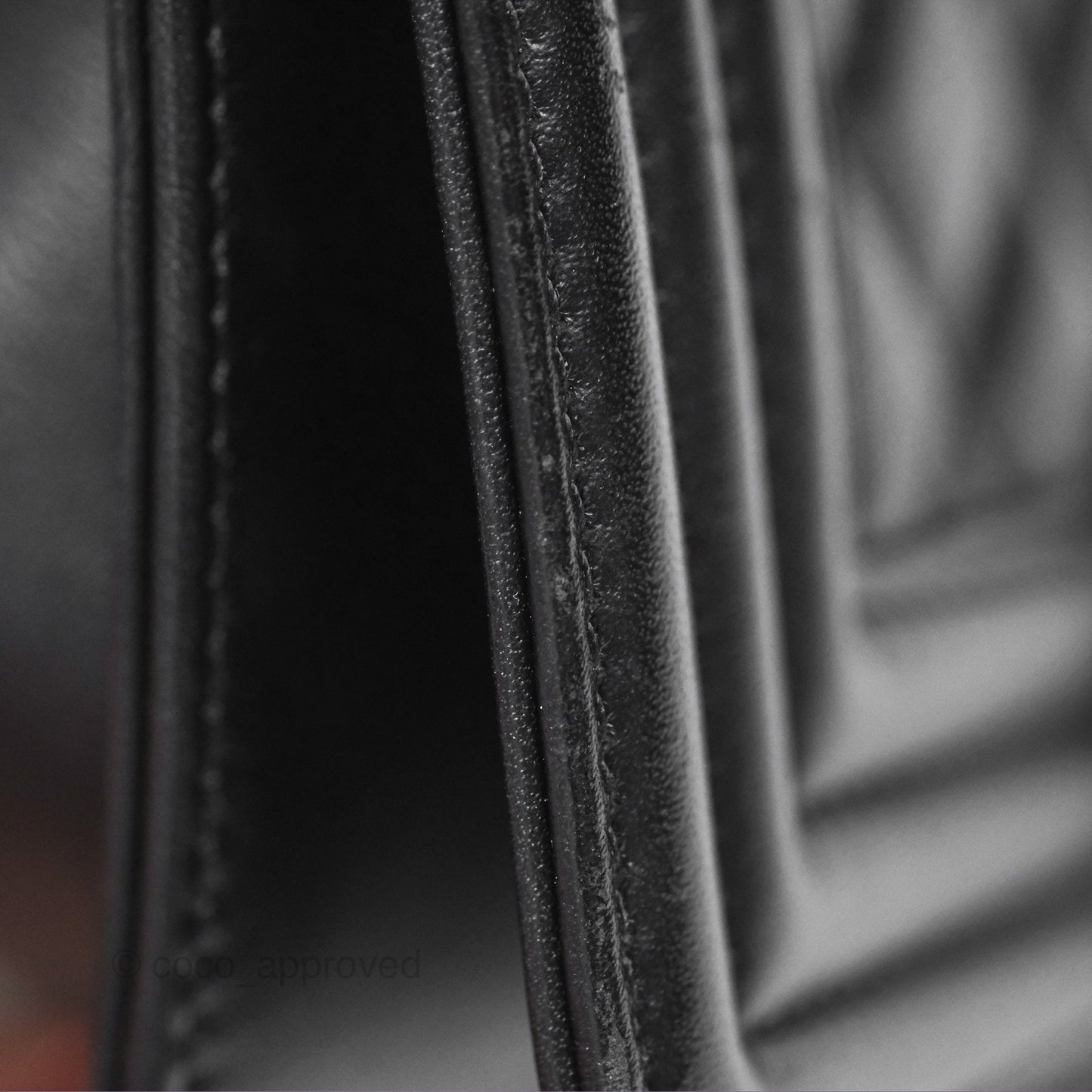 Chanel Small Boy Black Calfskin Ruthenium Hardware